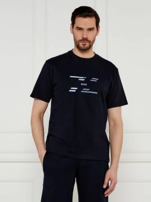BOSS GREEN T-shirt Tee Tape HJ | Regular Fit granatowy