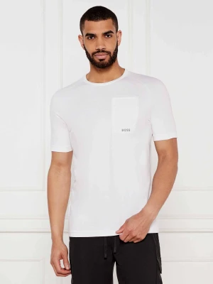 BOSS GREEN T-shirt Tee Urban Tech | Regular Fit | stretch biały