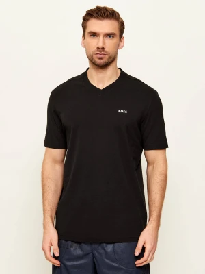 BOSS GREEN T-shirt Tee V | Regular Fit | stretch czarny