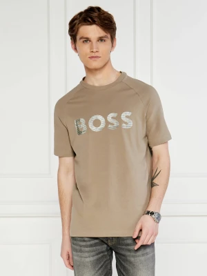 BOSS GREEN T-shirt Teebero | Regular Fit beżowy