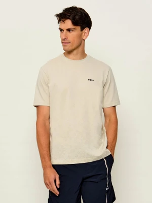 BOSS GREEN T-shirt TS_GOC Swing AO | Regular Fit | stretch beżowy