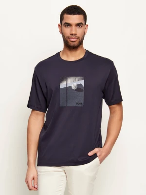 BOSS GREEN T-shirt TS_Join | Relaxed fit granatowy