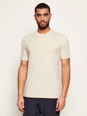 BOSS GREEN T-shirt TS_Logo | Regular Fit beżowy