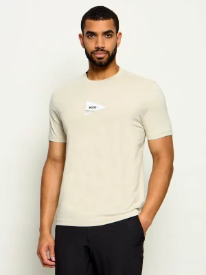 BOSS GREEN T-shirt TS_Network Photo | Regular Fit | stretch beżowy
