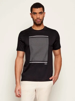 BOSS GREEN T-shirt TS_Tour Print | Regular Fit czarny