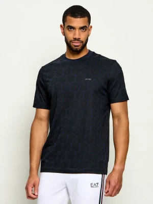 BOSS GREEN T-shirt TS_Union AOP | Regular Fit granatowy