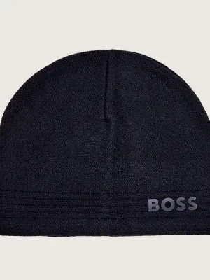 BOSS GREEN Wełniana czapka Afleece