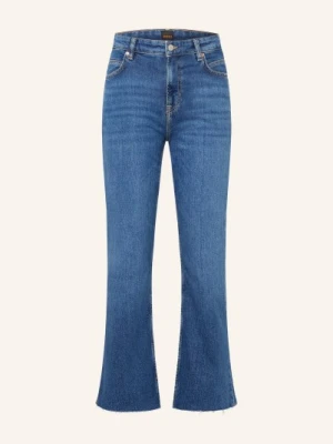Boss Jeansy Cropped Soft Kick Flare blau