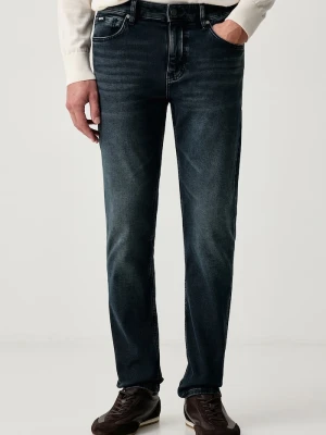 BOSS jeansy slim fit męskie P-Delaware granatowy