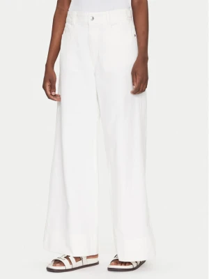 BOSS Jeansy Talashea 50537020 Écru Wide Leg Kremowy