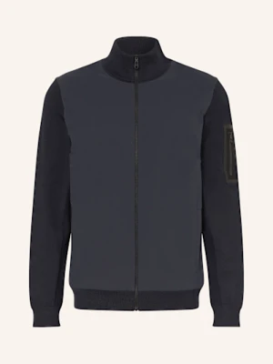 Boss Kardigan Momentum Z Mieszanki Materiałów Z Dodatkiem Wełny Merino blau