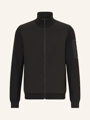 Boss Kardigan Momentum Z Mieszanki Materiałów Z Dodatkiem Wełny Merino schwarz