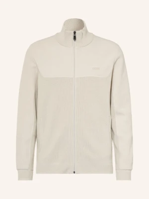 Boss Kardigan Z Mieszanki Materiałów beige
