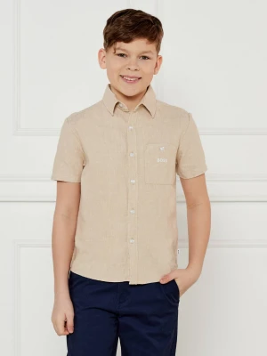 BOSS Kidswear Lniana koszula | Regular Fit