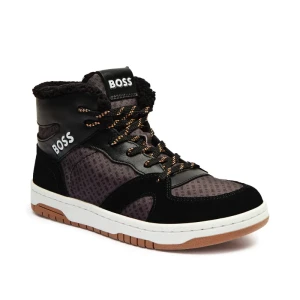 BOSS Kidswear Ocieplane sneakersy | z dodatkiem skóry