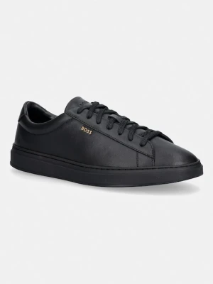 BOSS Kieran sneakersy męskie skórzane czarny
