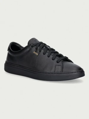 BOSS Kieran sneakersy męskie skórzane czarny