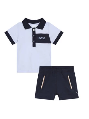 Boss Komplet polo i spodenki J98419 Granatowy Regular Fit