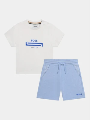 Boss Komplet t-shirt i spodenki J50626 M Niebieski Regular Fit