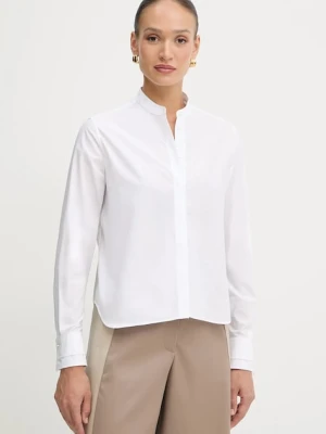 BOSS koszula bawełniana damska kolor biały regular 50543684