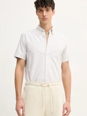 BOSS koszula bawełniana męska kolor biały slim z kołnierzykiem button-down 50539302