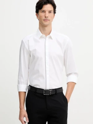 BOSS koszula bawełniana męska kolor biały slim z kołnierzykiem klasycznym 50545158