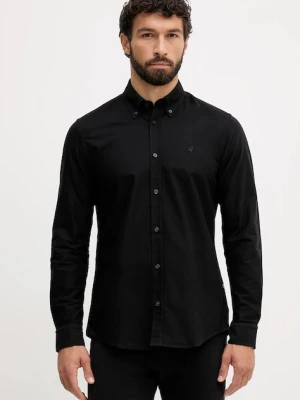 BOSS koszula bawełniana męska kolor czarny regular z kołnierzykiem button-down 50544917