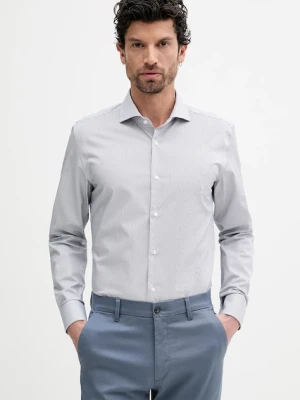 BOSS koszula bawełniana męska kolor granatowy slim z kołnierzykiem klasycznym 50545826