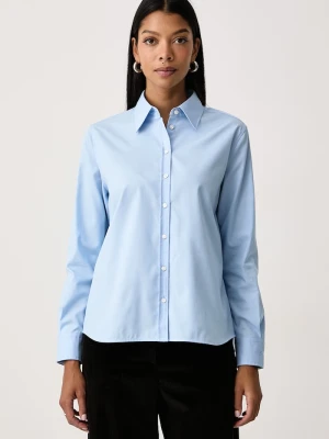 BOSS koszula damska bawełniana Baisana niebieski