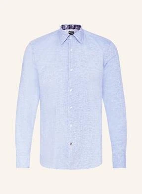 Boss Koszula Hal Casual Fit Z Lnem blau