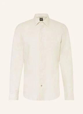 Boss Koszula Hal Casual Fit Z Lnem weiss
