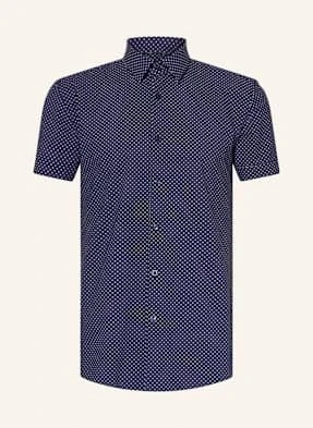 Boss Koszula Z Krótkim Rękawem Hank Slim Fit blau