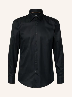 Boss Koszula Hank Slim Fit schwarz CZARNY