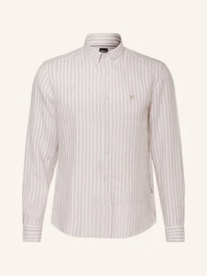 Boss Koszula Lniana Liam Regular Fit beige