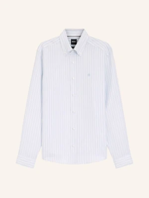 Boss Koszula Lniana Liam Regular Fit blau