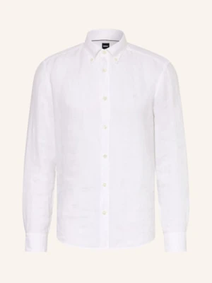 Boss Koszula Lniana Liam Regular Fit weiss