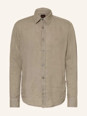Boss Koszula Lniana Relegant Regular Fit gruen