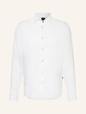 Boss Koszula Lniana Relegant Regular Fit weiss
