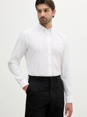 BOSS koszula męska kolor biały regular z kołnierzykiem button-down 50539917