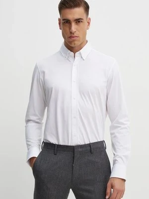 BOSS koszula męska kolor biały regular z kołnierzykiem button-down