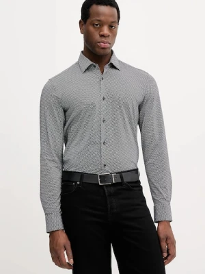 BOSS koszula męska kolor czarny slim z kołnierzykiem klasycznym 50556102