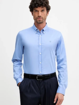 BOSS koszula męska kolor niebieski regular z kołnierzykiem button-down 50545234