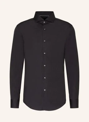Boss Koszula Z Dżerseju Hank Performance Slim Fit schwarz