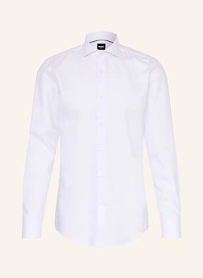 Boss Koszula Z Piki Hank Slim Fit weiss