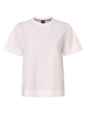 BOSS Koszulka damska - Elpha Kobiety Bawełna biały jednolity,