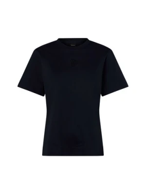 BOSS Koszulka damska - Elpha Kobiety Bawełna niebieski jednolity,