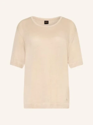 Boss Koszulka Emma Z Lnu beige