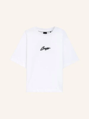 Boss Koszulka Eregular Z Ozdobnymi Perełkami weiss