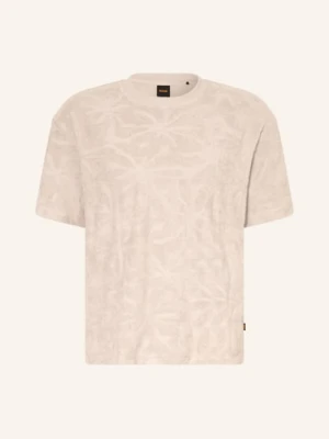 Boss Koszulka Flower Z Frotte beige