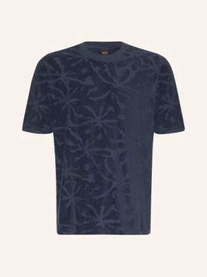 Boss Koszulka Flower Z Frotte blau GRANATOWY